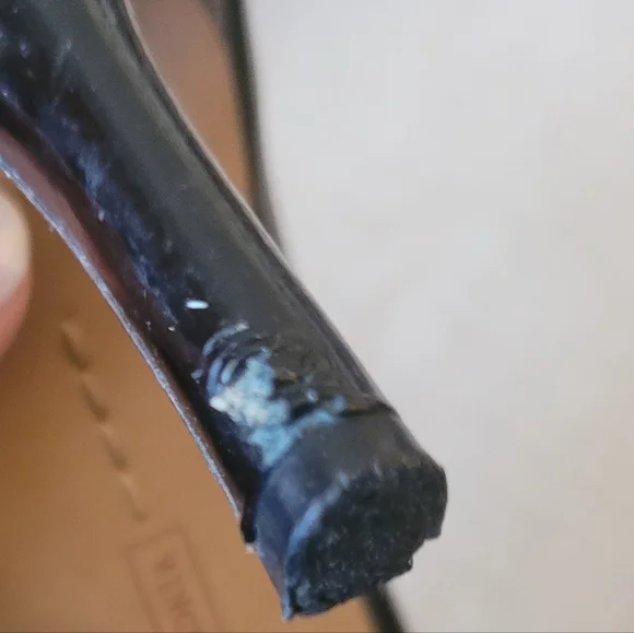 Vince Camuto Black Patent Leather Stiletto 3" Heel Peep Toe Shoe Size 7.5 - Picture 7 of 7